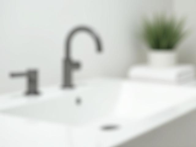 Stylish bathroom faucet and vanity sink