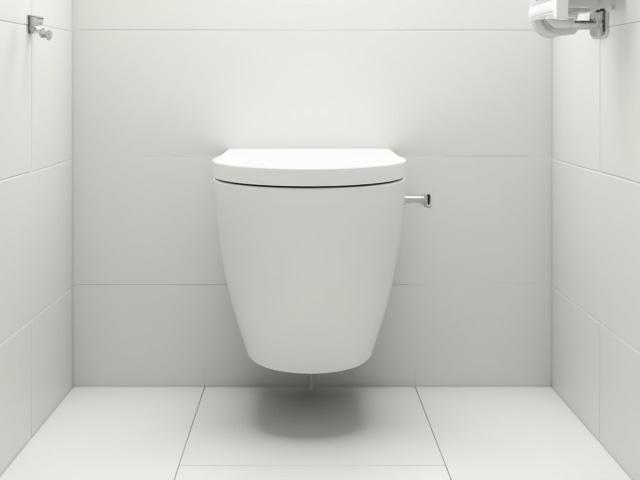 New high-efficiency toilet being installed