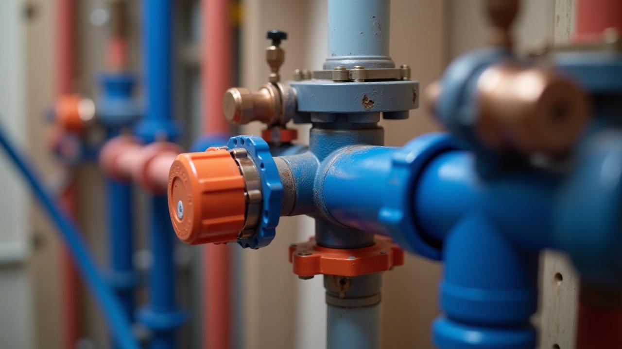 Clean, organized PEX manifold plumbing system in a new residential construction project.